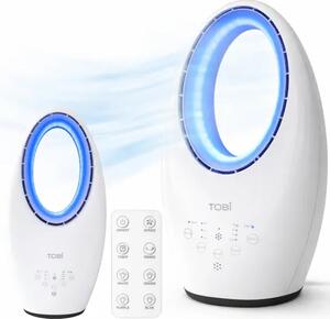 Tobi Tihi ventilator s LED osvjetljenjem i daljinskim upravljačem. Idealno za dom