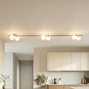 TK Lighting Imelo stropna svjetiljka, smeđa, 6 žarulja, staklo, duljina 200 cm, prigušiva, Smeđa / hrđa, spavaća soba, Staklo