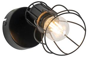 Moderna zidna svjetiljka crni čelik podesiva - Botu