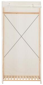 VidaXL Ormar od tkanine bijeli 79 x 40 x 170 cm