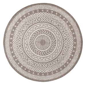 Smeđo-bež vanjski tepih Ragami Round, Ø 120 cm