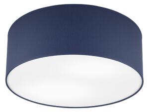 Tamno plava stropna svjetiljka s tekstilnim sjenilom ø 35 cm Vivian – LAMKUR