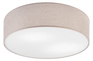 Svijetlo siva stropna svjetiljka s tekstilnim sjenilom ø 45 cm Vivian – LAMKUR