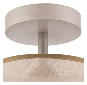 Svjetlo smeđa stropna svjetiljka s tekstilnim sjenilom ø 16 cm Andrea – LAMKUR