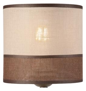 Tamno smeđa stolna lampa s tekstilnim sjenilom (visina 30 cm) Andrea – LAMKUR