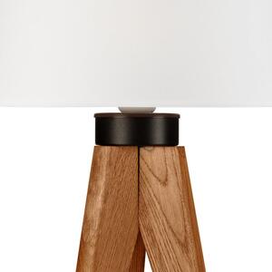 Smeđa stolna lampa s tekstilnim sjenilom (visina 50 cm) Aida – LAMKUR