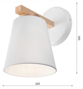 Bijela zidna lampa ø 15 cm Ellie – LAMKUR