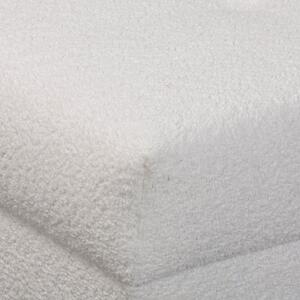 Bijeli tabure od bouclé tkanine Ariella – Ropez