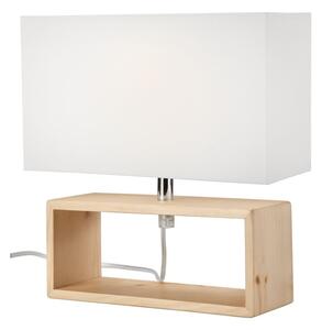 Svjetlo smeđa stolna lampa s tekstilnim sjenilom (visina 26 cm) Scandi – LAMKUR