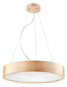 Svjetlo smeđa viseća svjetiljka sa staklenim sjenilom ø 47 cm Eveline – LAMKUR