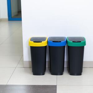 Crna kanta za smeće 3 kom za odvojeni otpad od reciklirane plastike 25 l Twist – Rotho