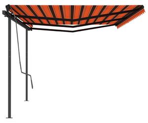 VidaXL Automatska tenda na uvlačenje 6 x 3 m narančasto-smeđa