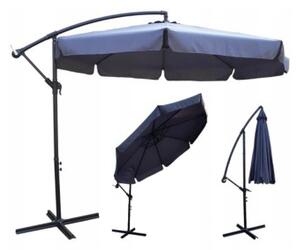 Sklopivi suncobran tamno sivi 350cm