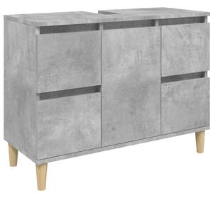 VidaXL Ormarić za umivaonik siva boja betona 80 x 33 x 60 cm drveni