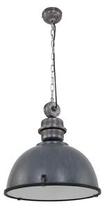 Steinhauer Siva viseća lampa Bikkel XXL u industrijskom dizajnu, prigušiva, Sivo, Dnevni boravak/blagovaonica, Metal