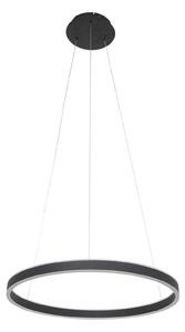 Steinhauer LED viseća svjetiljka Ringlux Ø 60cm 2 žarulje crna, prigušiva, Crno, Dnevni boravak/blagovaonica, Metal