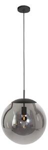 Steinhauer Bollique viseća svjetiljka, crna, Ø 40 cm, staklo, 1 žarulja, kugla, prigušiva, Crno, Dnevni boravak/blagovaonica, Staklo, Metak
