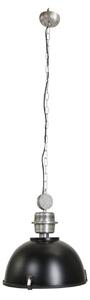 Steinhauer Bikkel viseća svjetiljka, Ø 42 cm, crna, metal, staklo, E27, prigušiva, Crno, Kuhinja, Metal