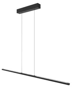 Steinhauer LED viseća svjetiljka Gange, 150 cm gore/dolje, crna, CCT, prigušivač, prigušiva, Crno, Dnevni boravak/blagovaonica, Metal