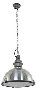 Steinhauer Bikkel viseća svjetiljka, Ø 42 cm, čelična boja, metal, staklo, E27, prigušiva, Metalik, Kuhinja, Metal