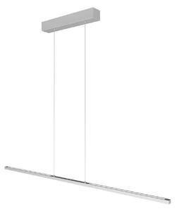 Steinhauer LED viseća svjetiljka Gange, 150 cm, gore/dolje, čelik, CCT, prigušivač, prigušiva, Metalik, Dnevni boravak/blagovaonica, Metal