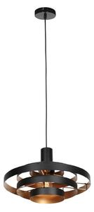 Steinhauer Halo Cirque viseća svjetiljka, crna, metalna, Ø 50 cm, E27, prigušiva, Crno, Dnevni boravak/blagovaonica, Metal