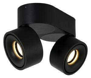 Steinhauer LED stropni reflektor Fez, crni, 2 žarulje, metalni, okretni, prigušiva, Crno, Dnevni boravak/blagovaonica, Metal