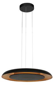 Steinhauer LED viseća svjetiljka Golden Veil, crna/zlatna, prigušljiva, metalna, prigušiva, Crno, Dnevni boravak/blagovaonica, Metal