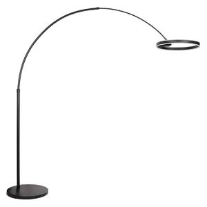 Steinhauer Ringlux LED lučna svjetiljka, crna, metalna, CCT, prigušivač, prigušiva, Crno, Dnevni boravak/blagovaonica, Metal