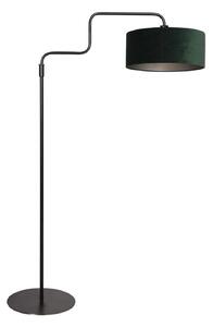 Steinhauer Bloeba podna lampa, crno/zelena, visina 165 cm, velur, Crno, Dnevni boravak/blagovaonica, Metal