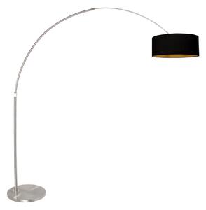 Steinhauer Podna svjetiljka Sparkled Light, čelik/crno-zlatna, 240 cicana, prigušiva, Metalik, Dnevni boravak/blagovaonica, Metal, Stalak kišobran