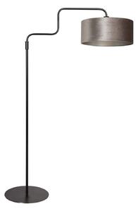 Steinhauer Bloeba podna lampa, crna/srebrna, visina 165 cm, velur, Crno, Dnevni boravak/blagovaonica, Metal