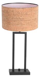 Steinhauer Stang 4357ZW stolna lampa, pluton, crna/smeđa, visina 55 cm, Crno, Dnevni boravak/blagovaonica, Metal