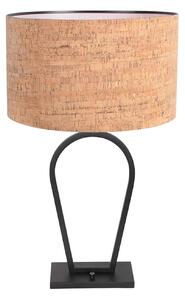 Steinhauer Stolna lampa Stan, crno/smeđa, visina 71 cm, pluto, prigušiva, Crno, Dnevni boravak/blagovaonica, Metal