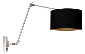 Steinhauer Zidna lampa Prestige Chic, čelik/crno-zlatna, projekcija 90 cm, prigušiva, Metalik, Dnevni boravak/blagovaonica, Metal