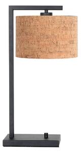 Steinhauer Stolna lampa Stan, crno/smeđa, visina 51 cm, pluto, Crno, Dnevni boravak/blagovaonica, Metal