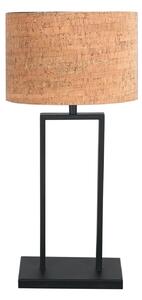 Steinhauer Stang 4364ZW stolna lampa, crna/korkasto smeđa, visina 55 cm, Crno, Dnevni boravak/blagovaonica, Metal