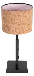 Steinhauer Stolna lampa Stan, crno/smeđa, visina 40 cm, pluto, Crno, Dnevni boravak/blagovaonica, Metal