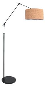 Steinhauer Podna lampa Prestige Chic, crno/smeđa, visina 250 cm, pluto, prigušiva, Crno, Dnevni boravak/blagovaonica, Metal