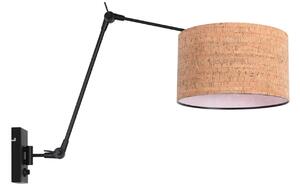 Steinhauer Zidna lampa Prestige Chic, crna/smeđa, projekcija 90 cm, pluto, prigušiva, Crno, Dnevni boravak/blagovaonica, Metal