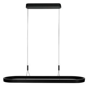Steinhauer Mykty LED viseća lampa, crna, duljina 120 cm, metalna, 2 žarulje., prigušiva, Crno, Dnevni boravak/blagovaonica, Metal