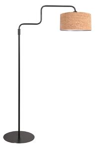 Steinhauer Bloeba podna lampa, crno/smeđa, visina 165 cm, pluto, prigušiva, Smeđa / hrđa, Dnevni boravak/blagovaonica, Metal