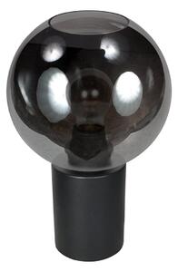 Mexlite Stolna lampa Bloeba, crna/dimno siva, Ø 20 cm, staklena kugla, Sivo, Dnevni boravak/blagovaonica, Staklo