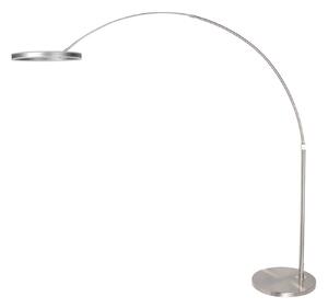 Steinhauer Ringlux LED lučna svjetiljka, boje čelika, metalna, CCT, prigušivač, prigušiva, Metalik, Dnevni boravak/blagovaonica, Metal