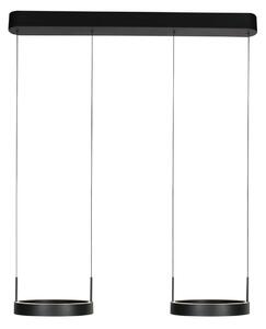 Steinhauer Mykty LED viseća lampa, crna, duljina 95 cm, metalna, 4 žarulje., prigušiva, Crno, Dnevni boravak/blagovaonica, Metal