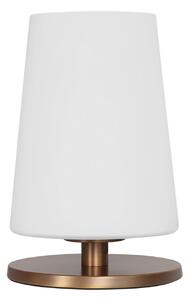 Steinhauer Ancilla stolna lampa, bronca, visina 26 cm, metal, staklo, E27, Bijela, Dnevni boravak/blagovaonica, Staklo