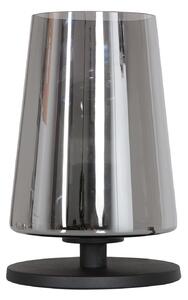 Steinhauer Ancilla stolna lampa, crna/dimljena, 26 cm, metal, staklo, E27, Crno, Dnevni boravak/blagovaonica, Staklo