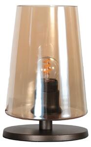 Steinhauer Stolna lampa Ancilla, smeđa/jantar, 26 cm, metal, staklo, E27, Smeđa / hrđa, Dnevni boravak/blagovaonica, Staklo