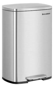Kanta za smeće TIDY s tihim zatvaranjem, 50 l, srebrna SongmicsHome
