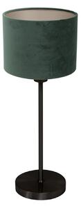 Mexlite Noor stolna lampa, crni/zeleni velur, visina 50 cm, E27, Crno, Dnevni boravak/blagovaonica, Metal